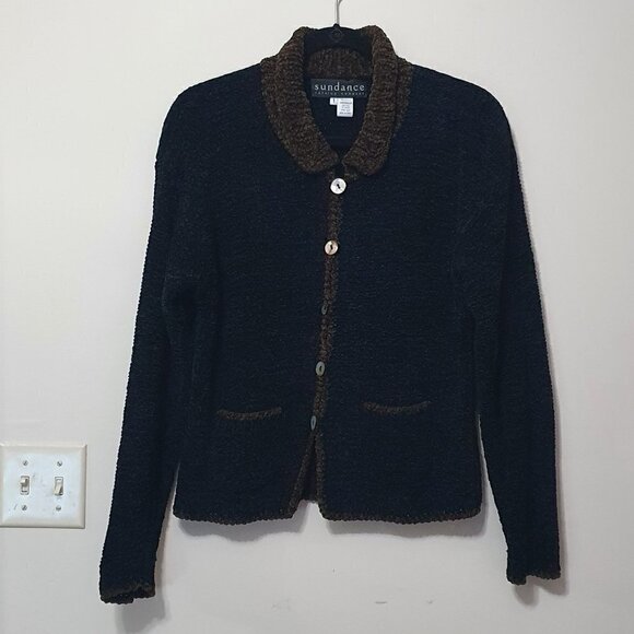 Sundance Chenille Hand Knitted Sweater Cardigan - Picture 1 of 9